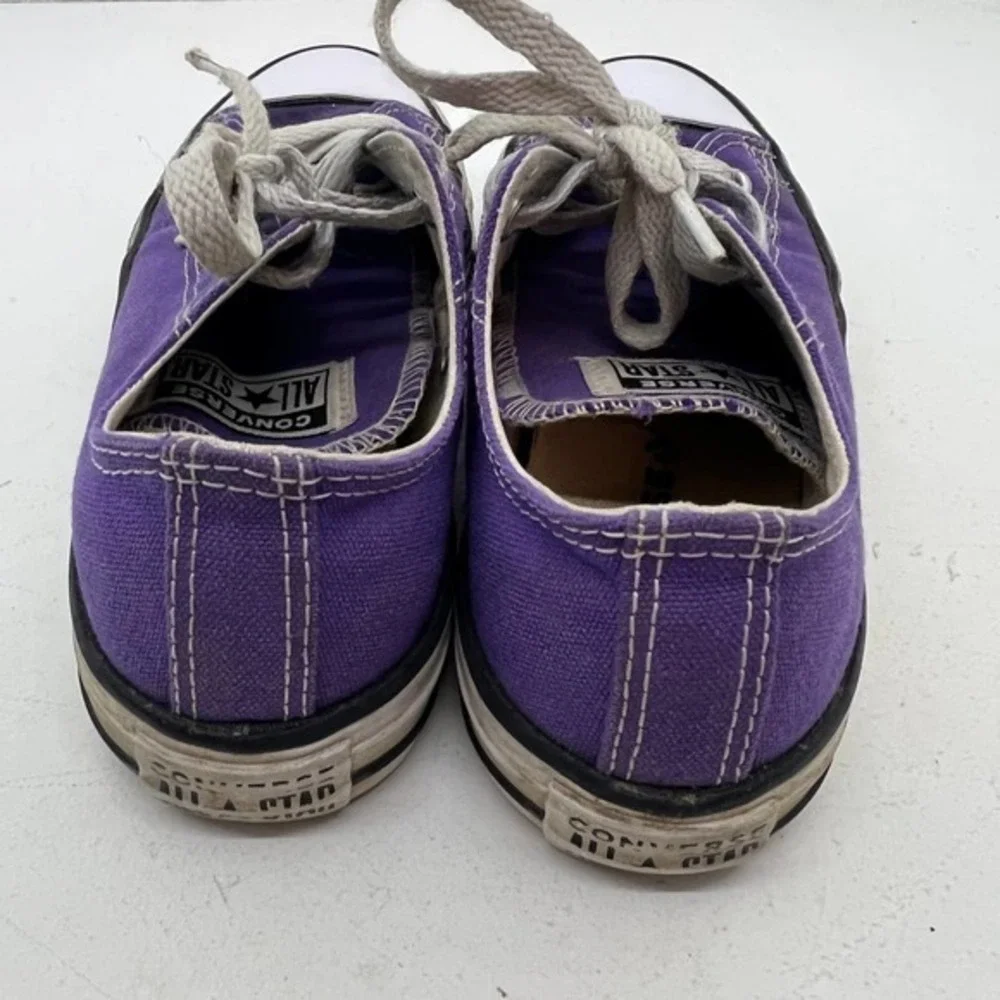 Converse All Star Purple Canvas Low Top lace up canvas Sneakers 337837f Youth 2